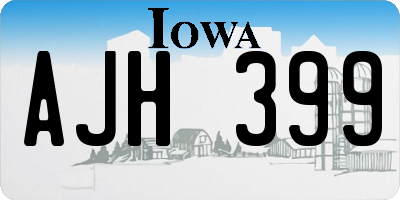 IA license plate AJH399