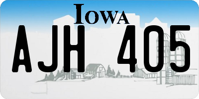 IA license plate AJH405