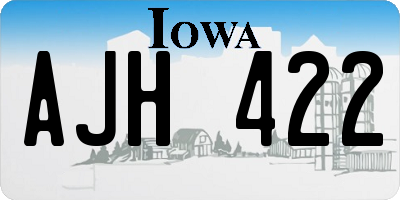 IA license plate AJH422