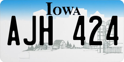 IA license plate AJH424