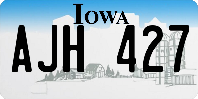 IA license plate AJH427