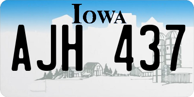IA license plate AJH437