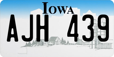 IA license plate AJH439
