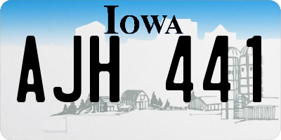 IA license plate AJH441