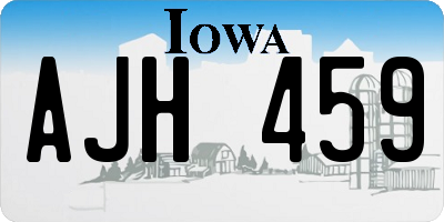IA license plate AJH459