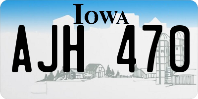 IA license plate AJH470