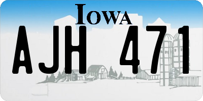 IA license plate AJH471