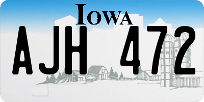 IA license plate AJH472