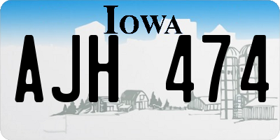 IA license plate AJH474
