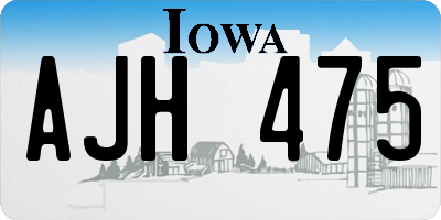 IA license plate AJH475