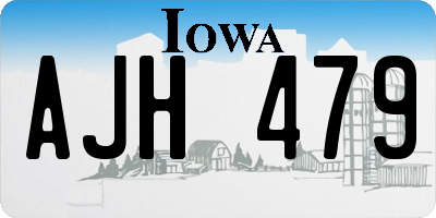 IA license plate AJH479