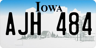 IA license plate AJH484