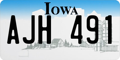IA license plate AJH491