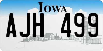 IA license plate AJH499
