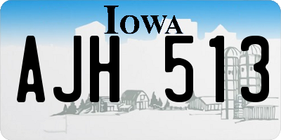 IA license plate AJH513