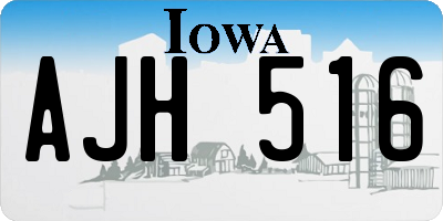 IA license plate AJH516