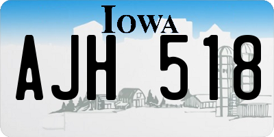 IA license plate AJH518