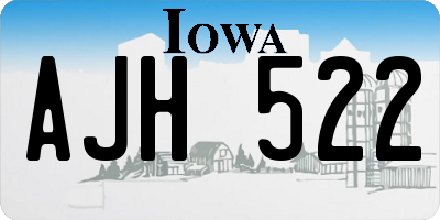 IA license plate AJH522