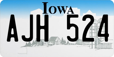 IA license plate AJH524