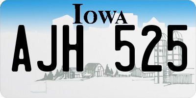IA license plate AJH525