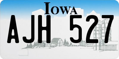 IA license plate AJH527