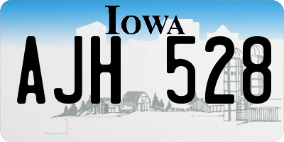 IA license plate AJH528