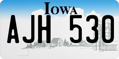 IA license plate AJH530