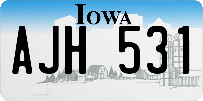IA license plate AJH531