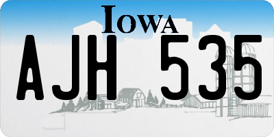 IA license plate AJH535