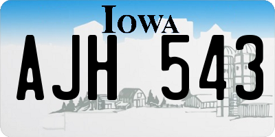 IA license plate AJH543