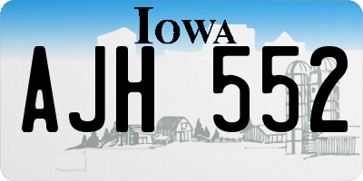 IA license plate AJH552
