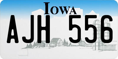 IA license plate AJH556
