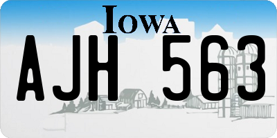 IA license plate AJH563