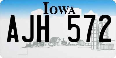 IA license plate AJH572