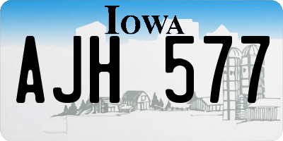 IA license plate AJH577