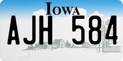 IA license plate AJH584