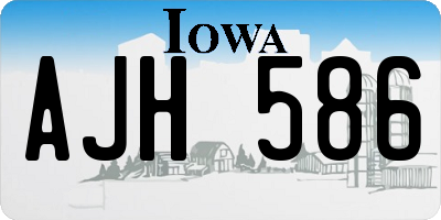 IA license plate AJH586