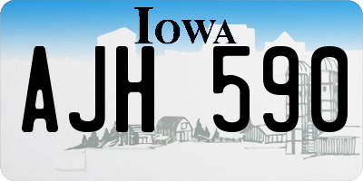 IA license plate AJH590