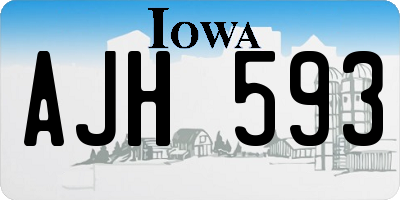 IA license plate AJH593