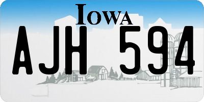 IA license plate AJH594