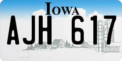 IA license plate AJH617