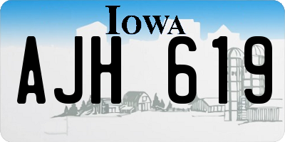 IA license plate AJH619
