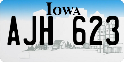 IA license plate AJH623