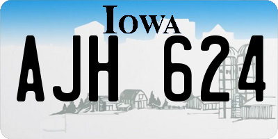 IA license plate AJH624