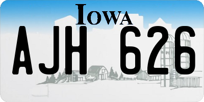IA license plate AJH626
