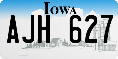 IA license plate AJH627