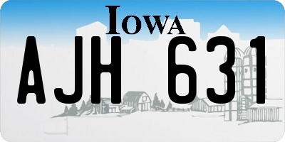 IA license plate AJH631