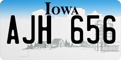 IA license plate AJH656