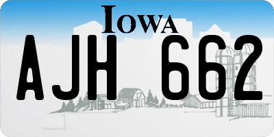 IA license plate AJH662
