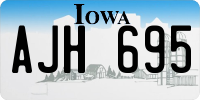 IA license plate AJH695